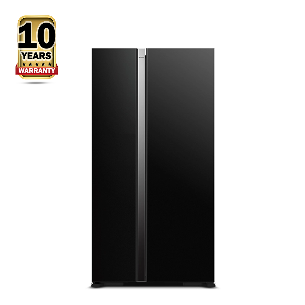 Hitachi R S800PB0 GBK Side By Side Refrigerator 641 Litre Black