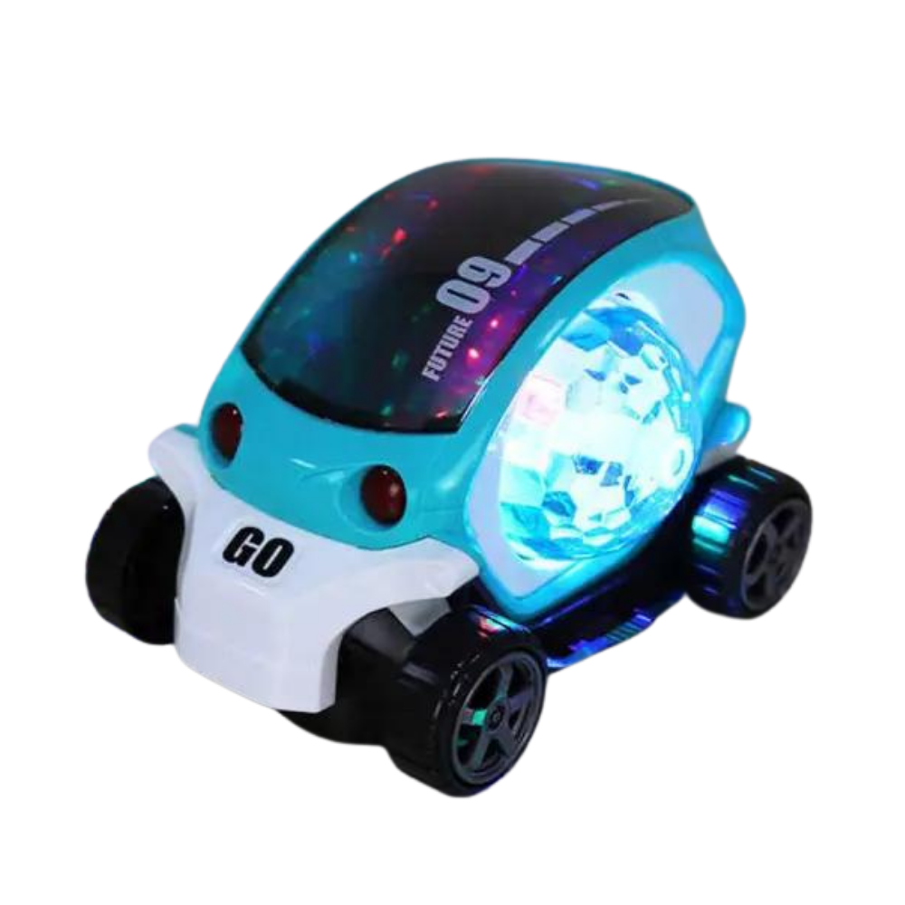 Flashlight & Music Car Toy For Kids - Sky Blue