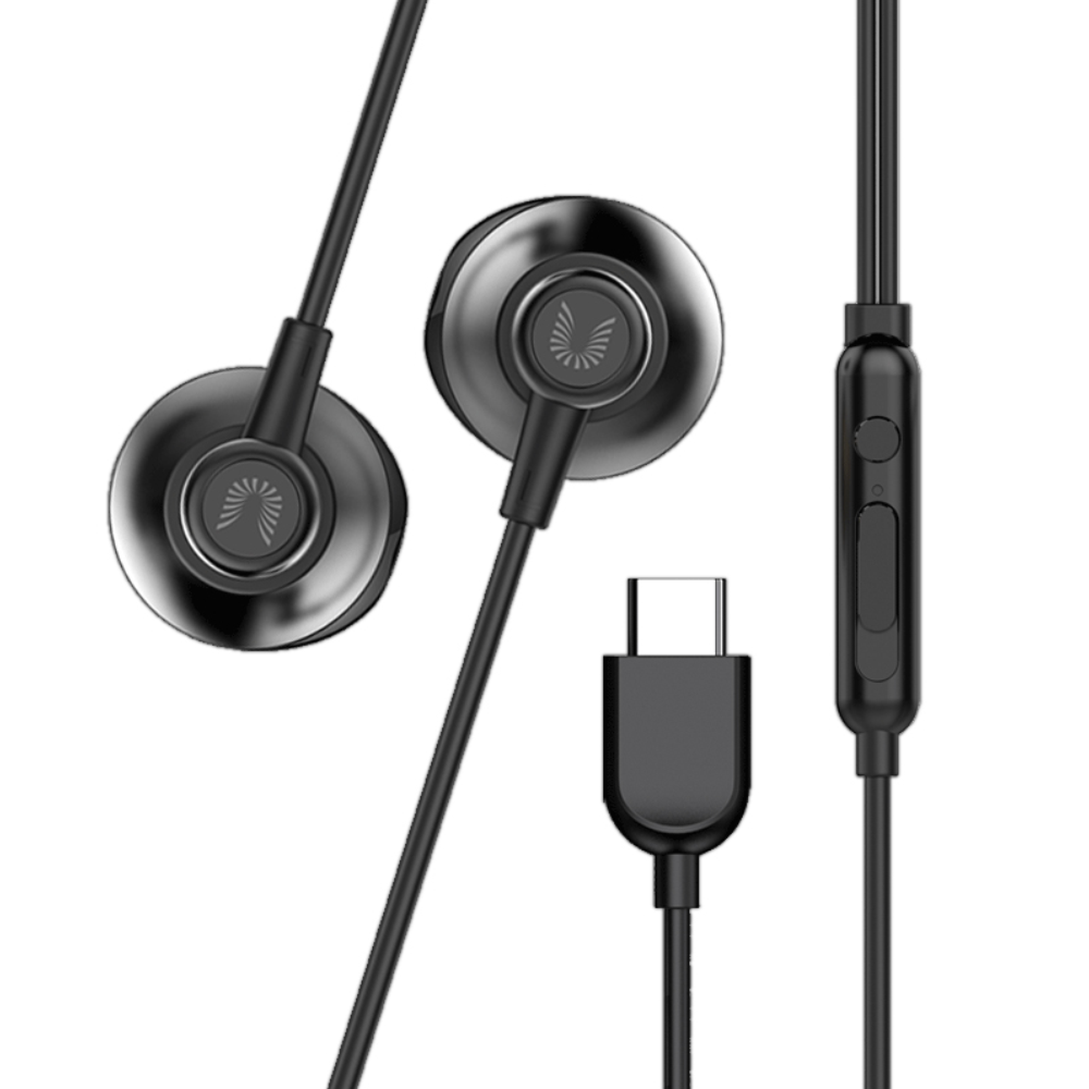 UiiSii HM12C Type C Wired In-Ear Earphone - Black