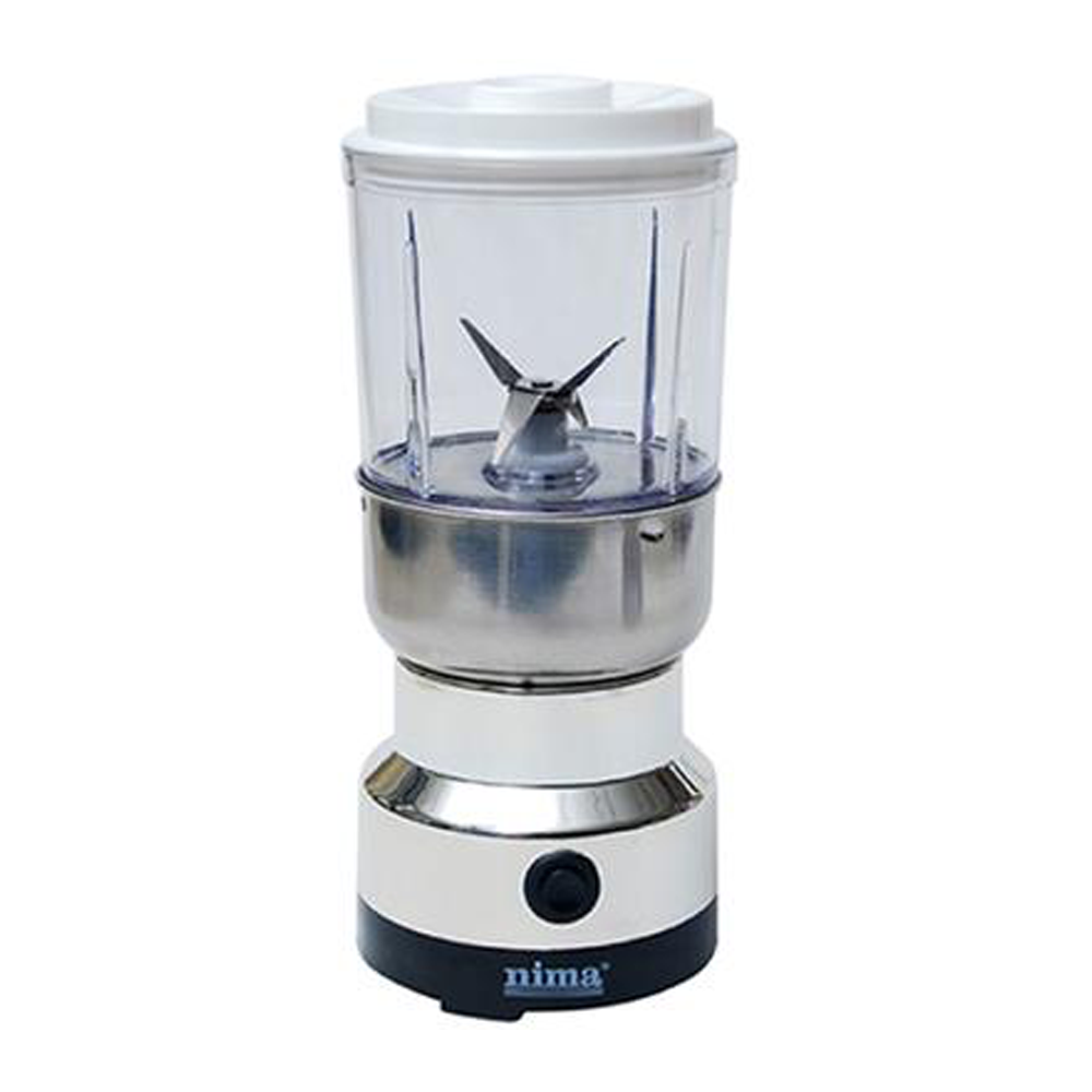 Nima  2 in 1 Stainless Steel Electric Blender and Grinder - 500ml - Silver