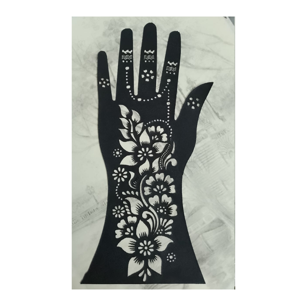 Mehedi Henna Hand Stencil Sticker For Women