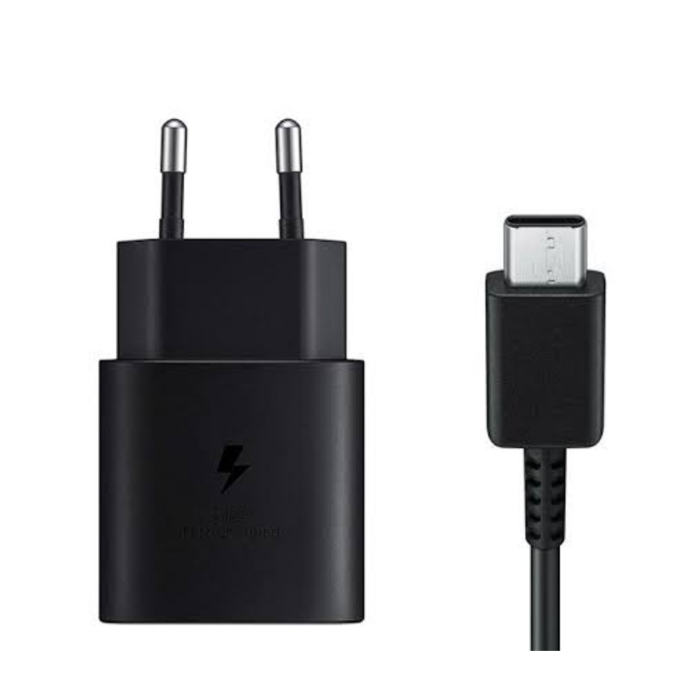 Samsung Super Fast Charger with C to C cable  - 25W - Black