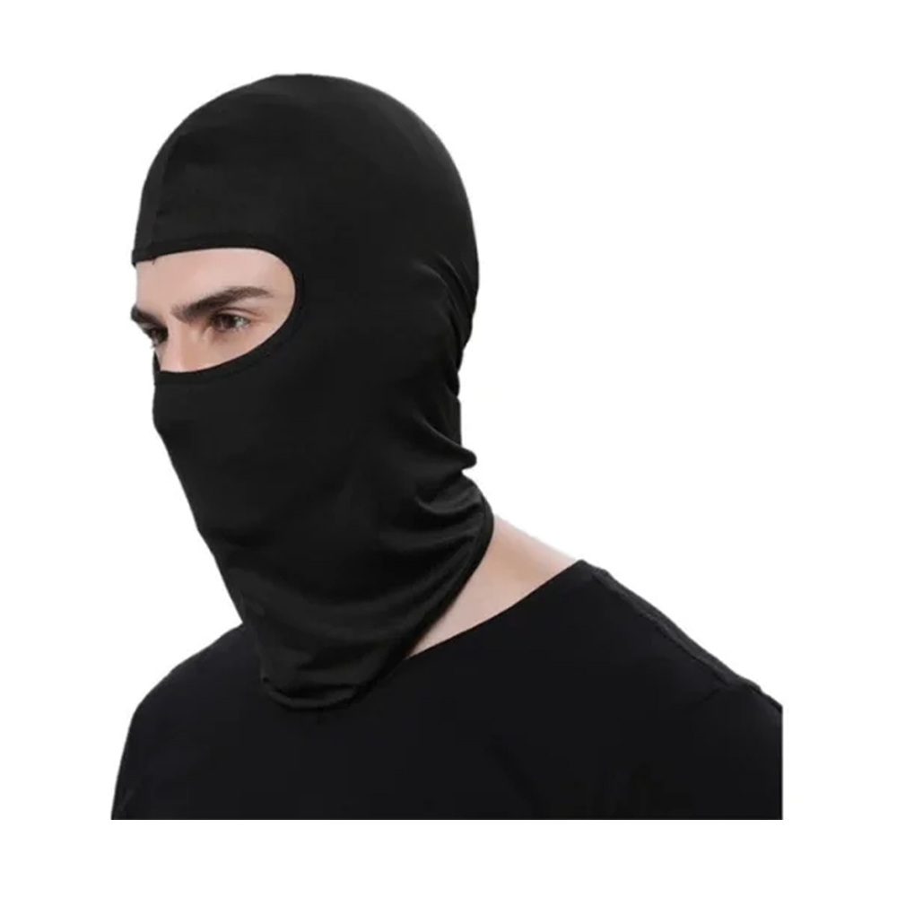 Motorcycle Polyester Balaclava Summer UV Winter Protection Full Cover Face Mask - Black