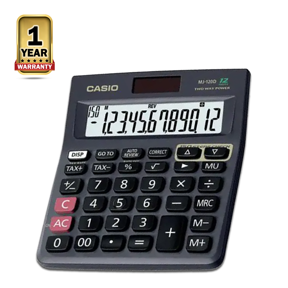 Casio MJ-120D Basic Calculator - Black