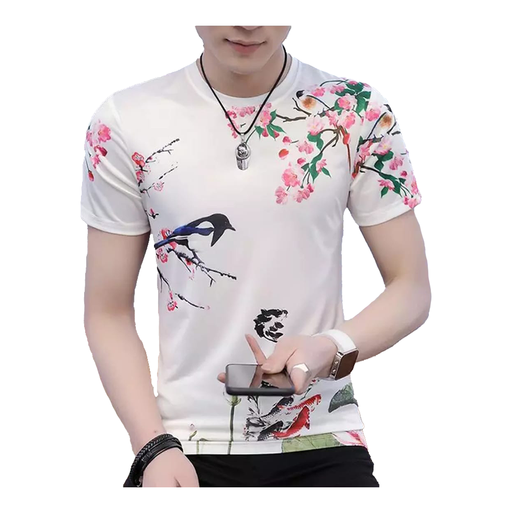 PP Half Sleeve T-shirt for Men - White - TS-83