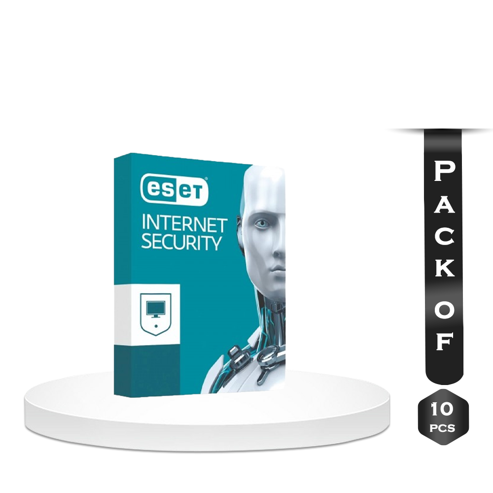 Pack Of 10 Pcs ESET Internet Security 3 User 1 Year