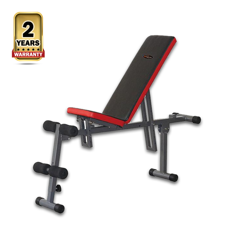 ET-103 Fid Sit Up Bench - Black and Red