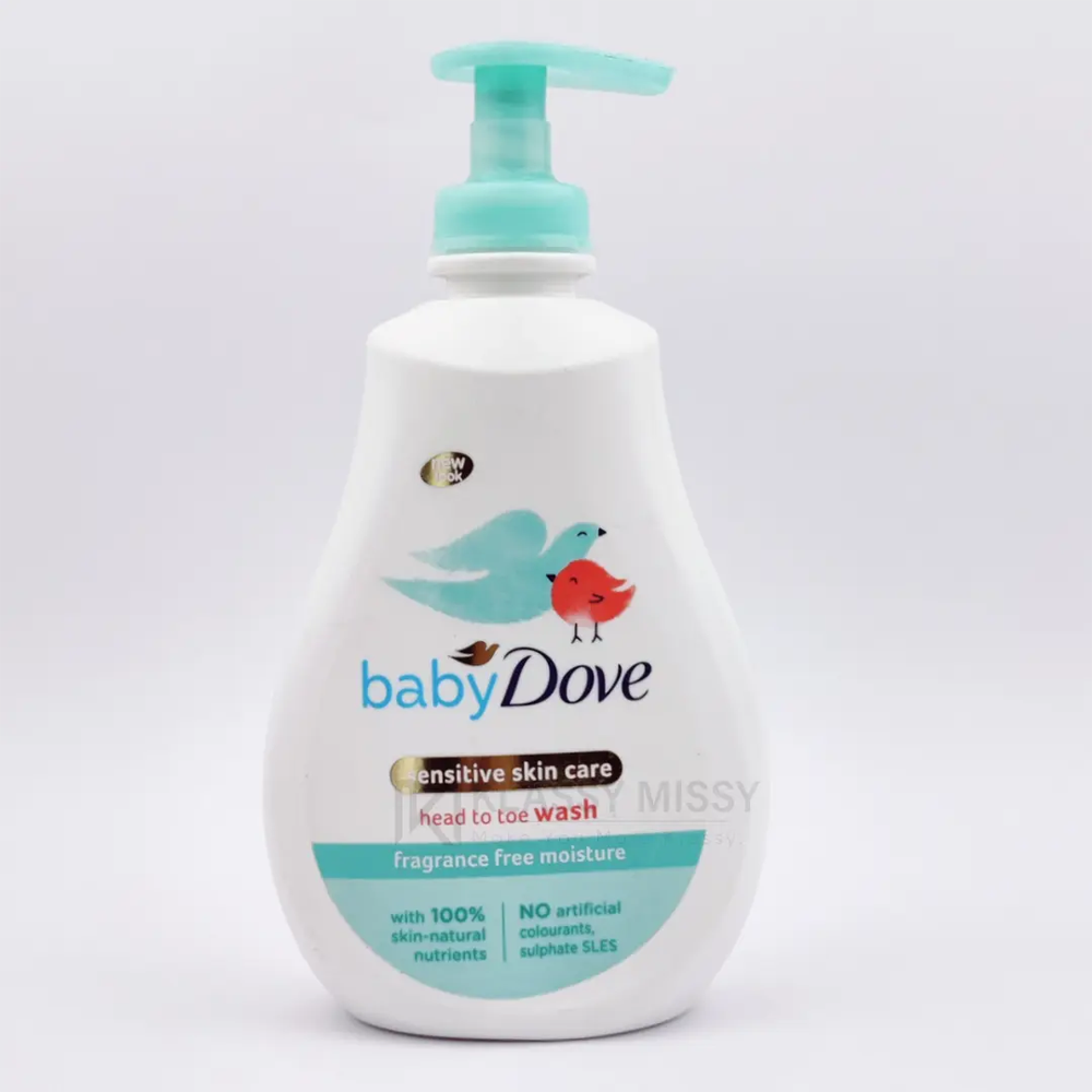 Baby Dove Sensitive Skin Care Fragrance-Free Moisture Head To Toe Wash - 400ml - CN-225