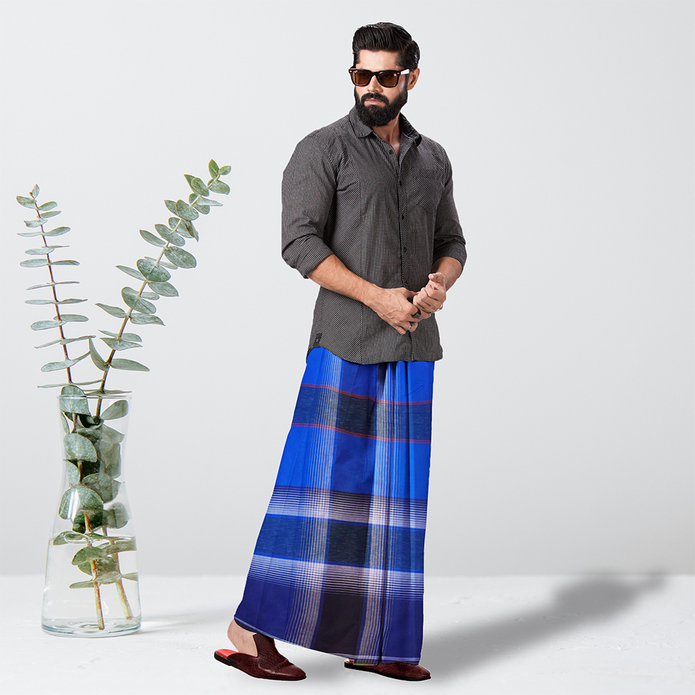 Cotton  Lungi for Men - Multicolor - LMS02