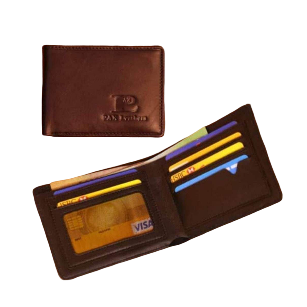 Genuine Leather Wallet for Men - Chocolate - W-02