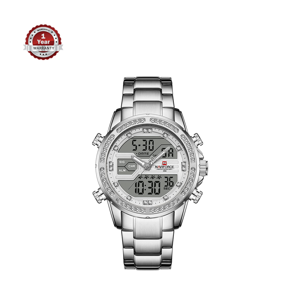 NAVIFORCE NF9190 Stainless Steel Watch for Men - Silver