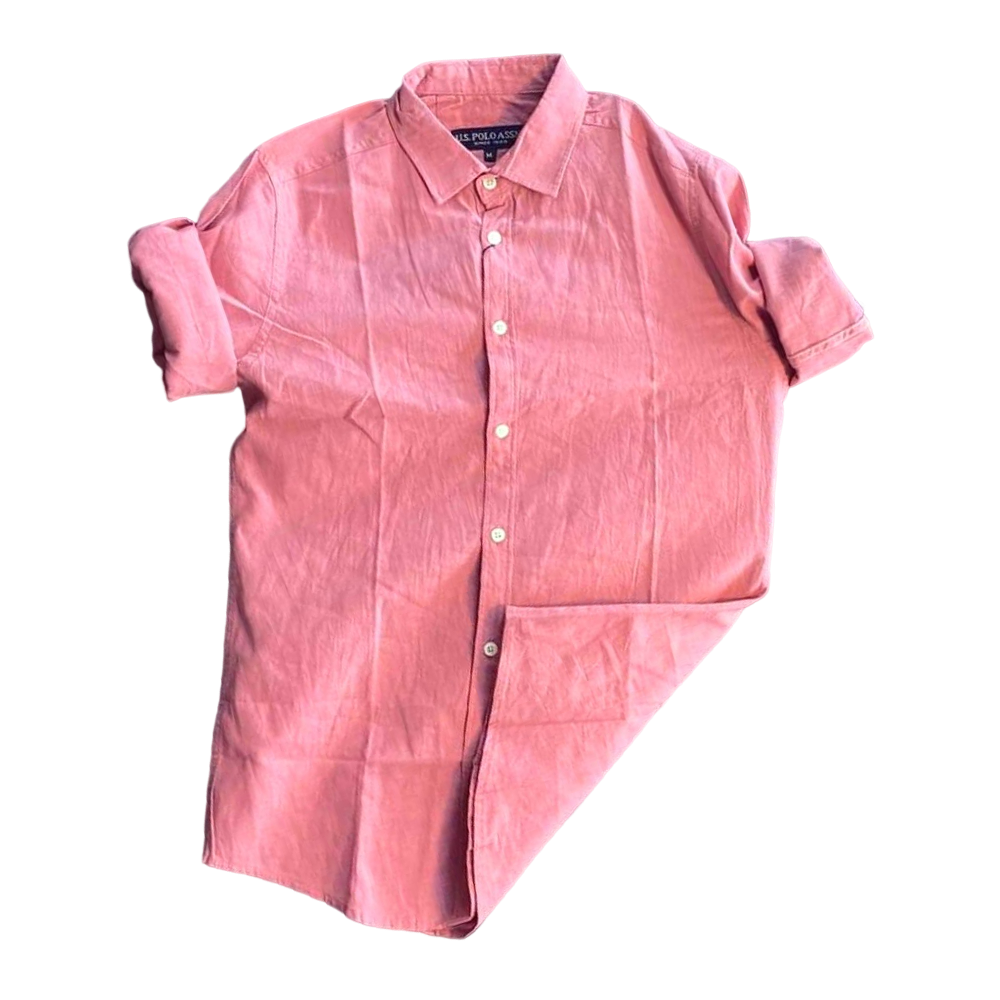 Cotton Full Sleeve Formal Shirt For Men - SRT-5008 - Light Coral