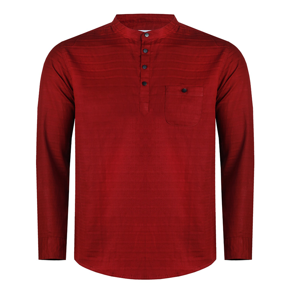 Cotton Full Sleeve Katua For Men - Red - OP219