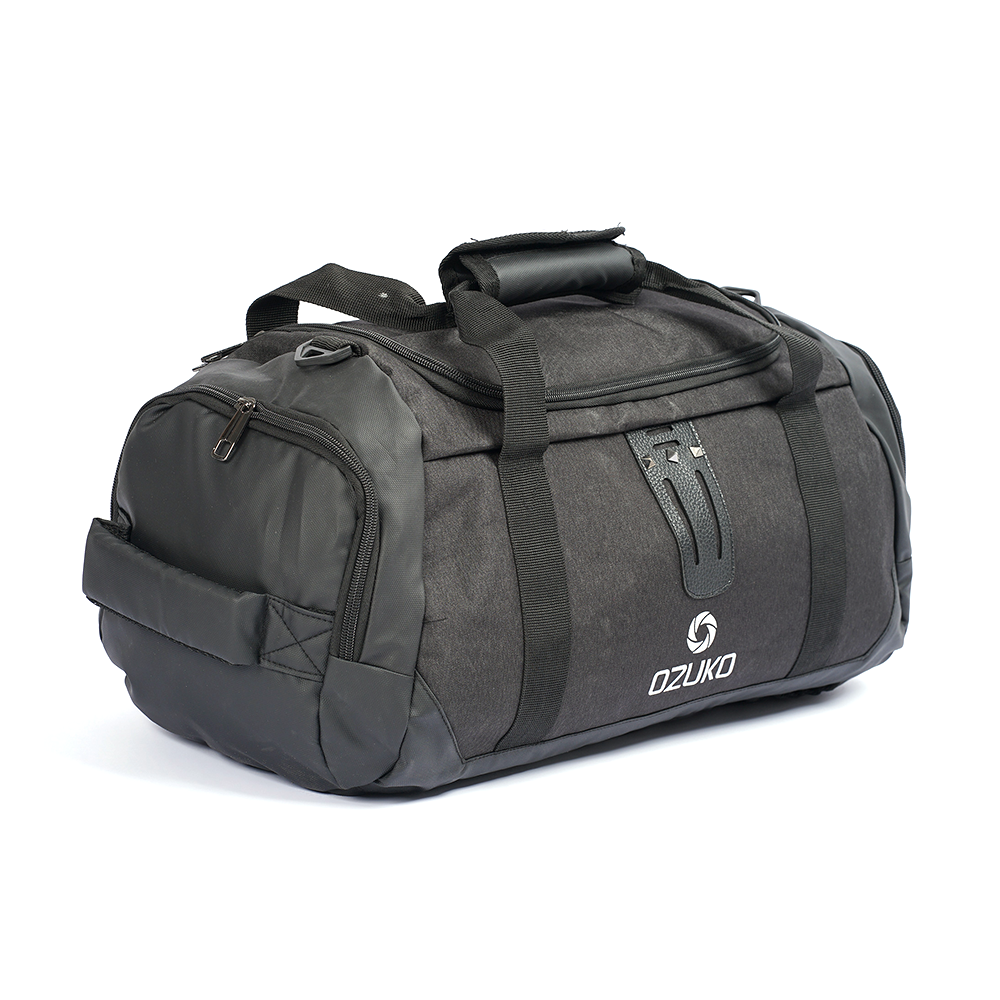 Dobby Nylon and Polyester Multifunction Large Capacity Waterproof Travel And Duffle Bag - Black - MS 66