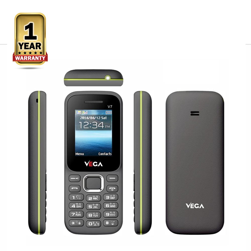 Vega V7 Dual Sim Feature Phone - Black