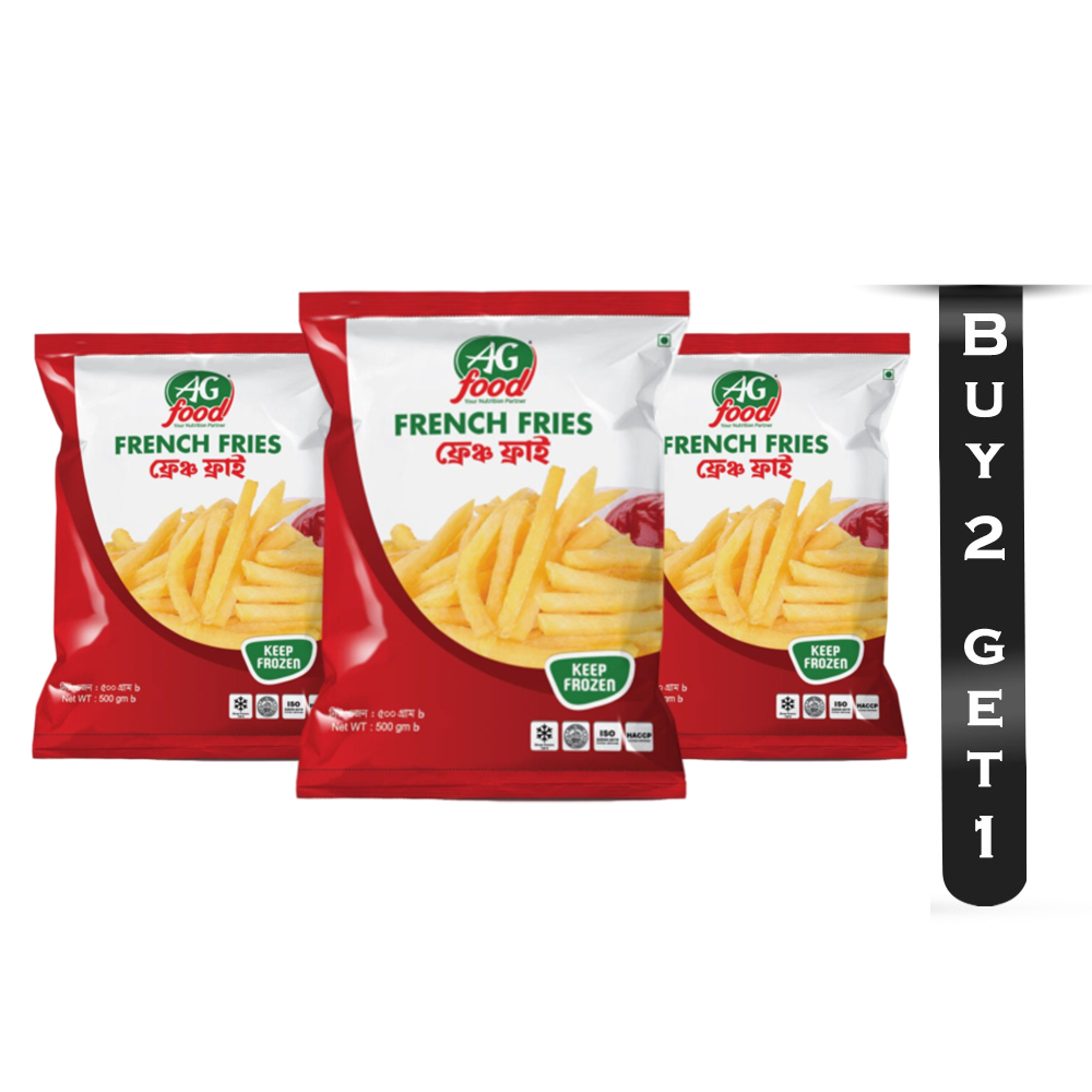 Buy 2 Get 1 AG Food French Fries - 500gm