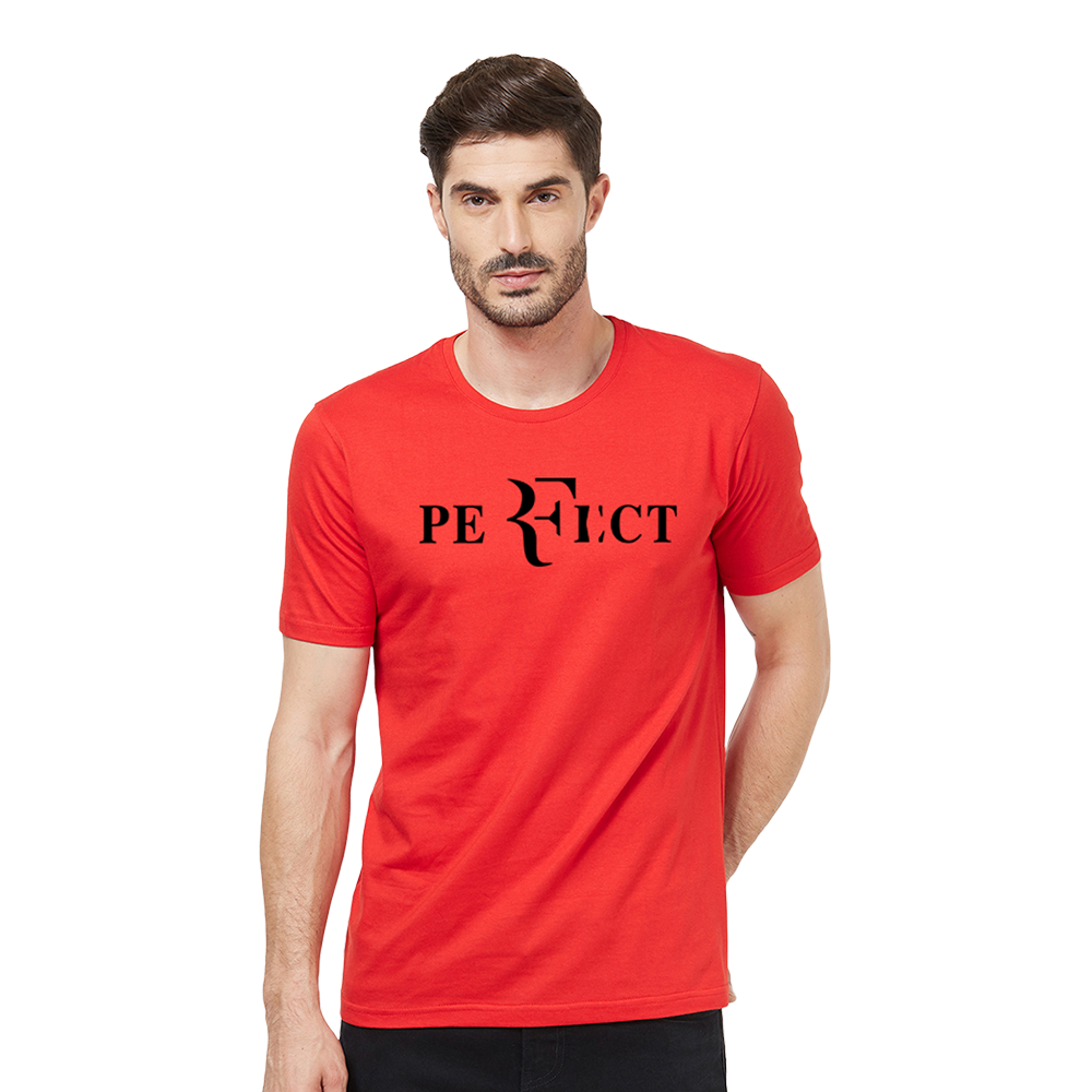 Cotton Half Sleeve T-Shirt for Men - Red - 44-C