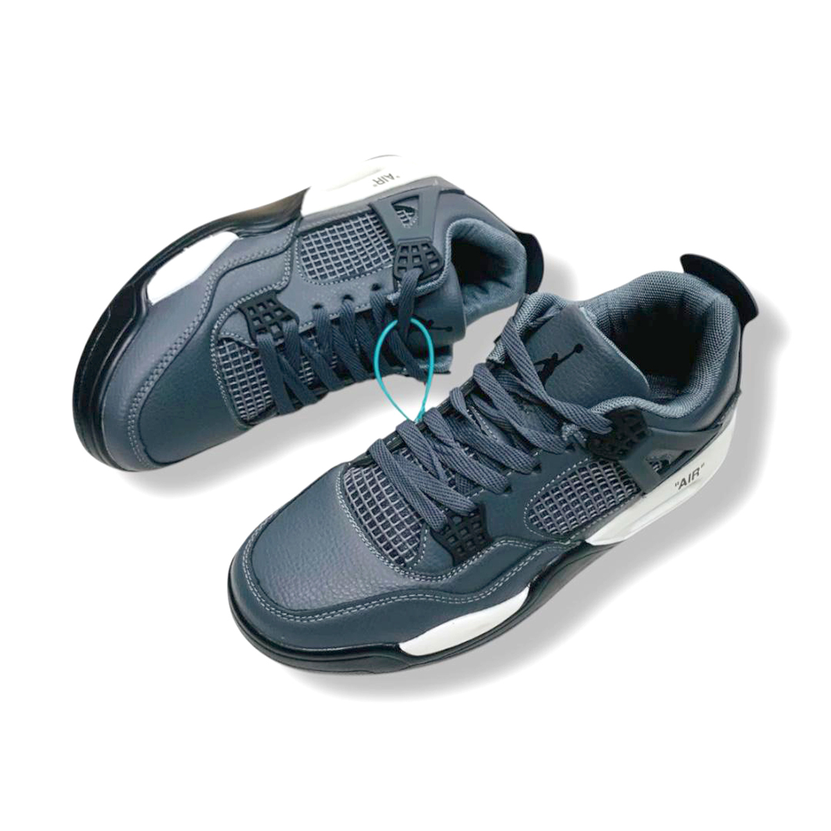 Jordan 4 Mesh Sneakers for Men - Gray - MSK 701