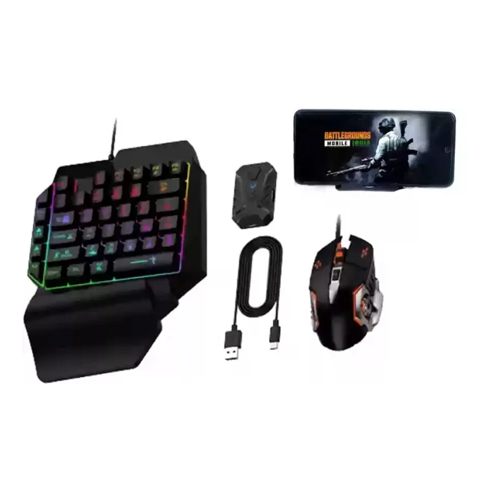 4 in 1 Bluetooth Gaming Keyboard Mouse Convertor - Black