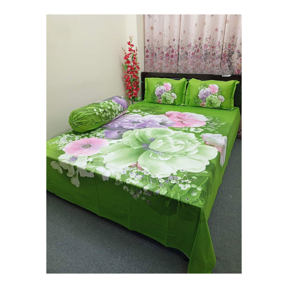 Cotton Bedsheet with Pillow Covers - king Size - 2502073