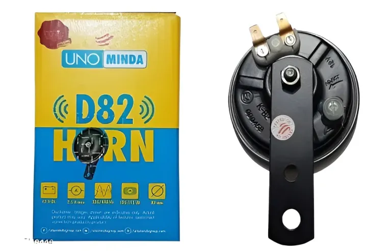 Uno Minda D82 Universal Motorcycle Bike Horn - 2Pcs - Black