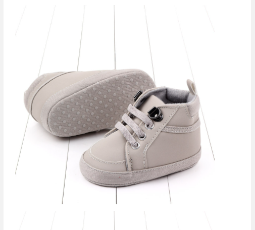 Armandy Artificial PU Leather Baby Boy Shoe - Ash