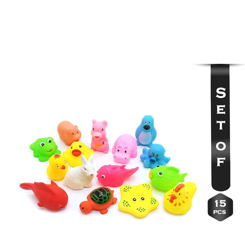 15PCS Squeeze Sound Bath Toy Baby Bath Toys Kids Bath Toys Bath Time Toys