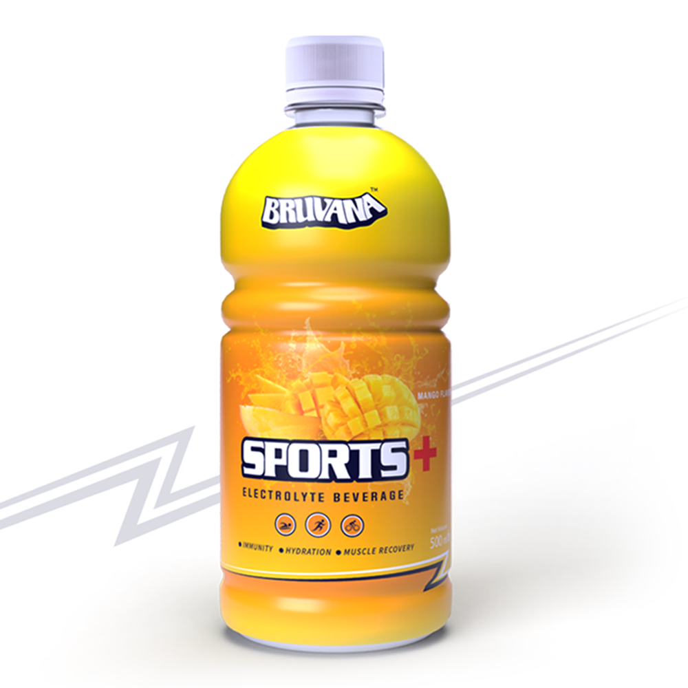 Bruvana Sports Electrolyte Beverage Mango Drink - 500ml