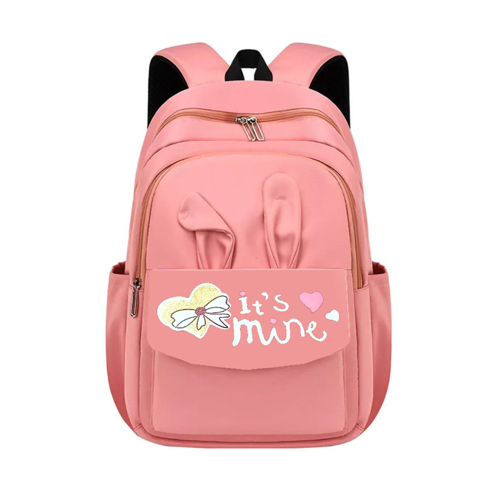 Nylon Backpack For Girls  - Light Pink
