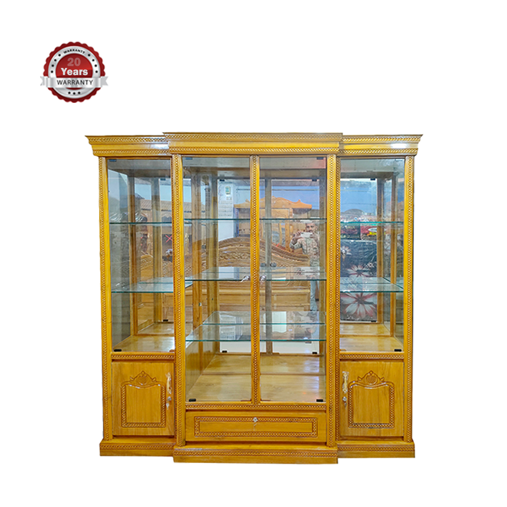 KB-001 Akashi Wooden Glass Cabinet - 3 Part - 6/7 Feet