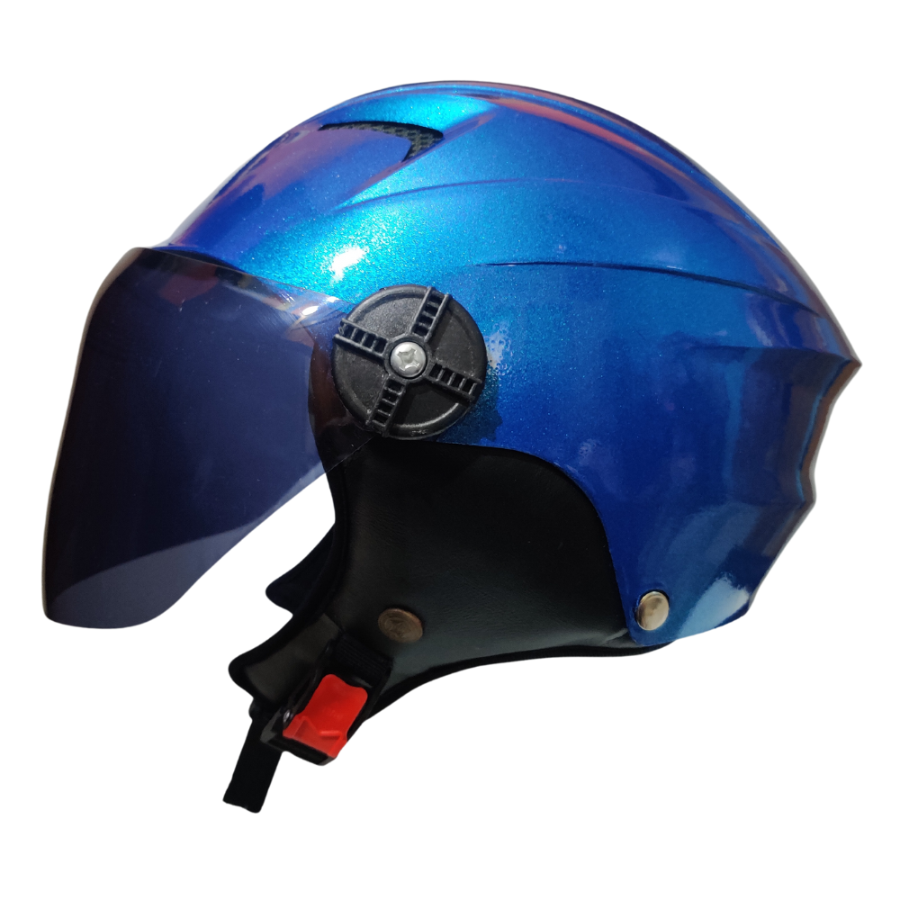 MIBK Dame Dude Open Face Helmet - Blue and Black