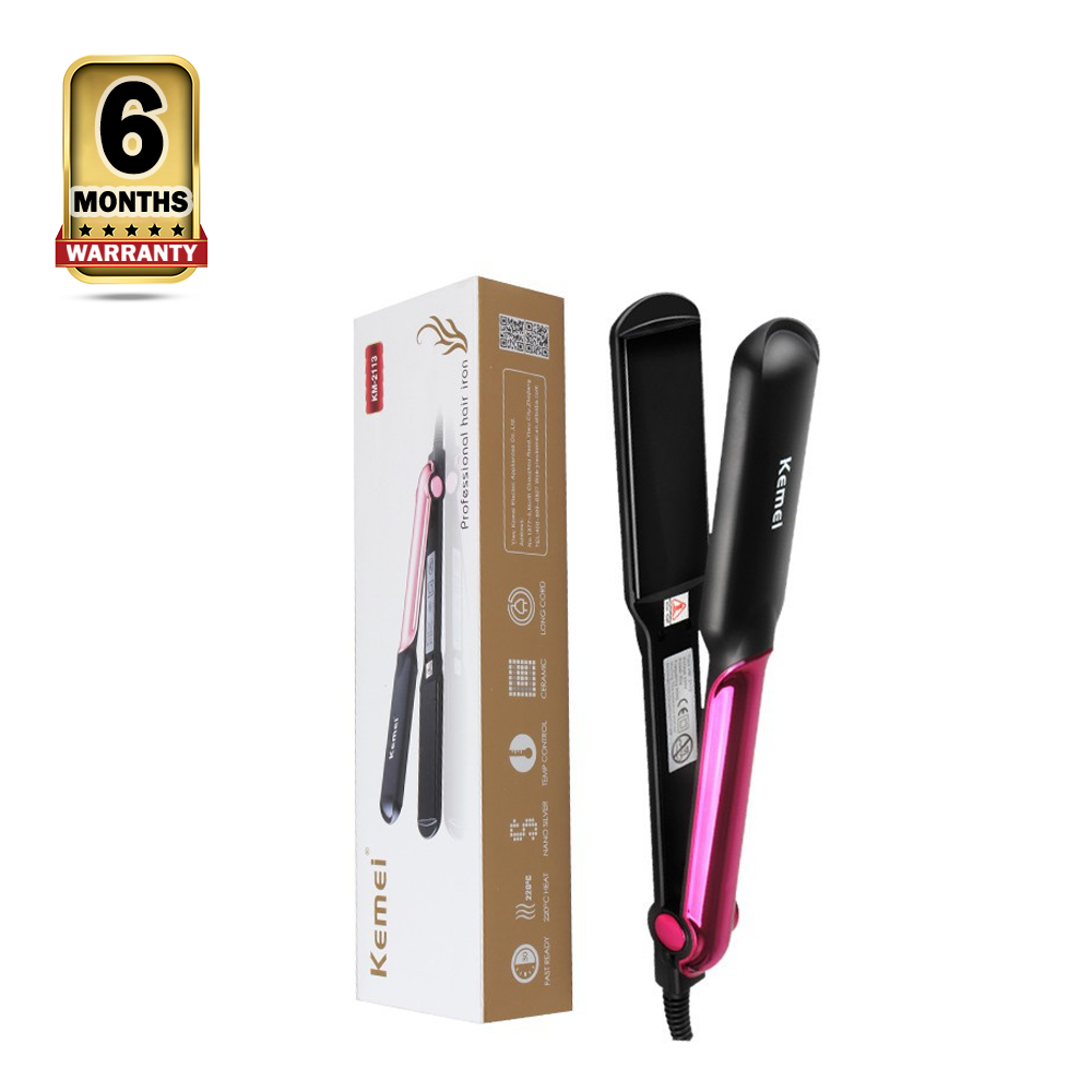 Kemei KM 2113 Professional Ceramic Coating Hair Straightener