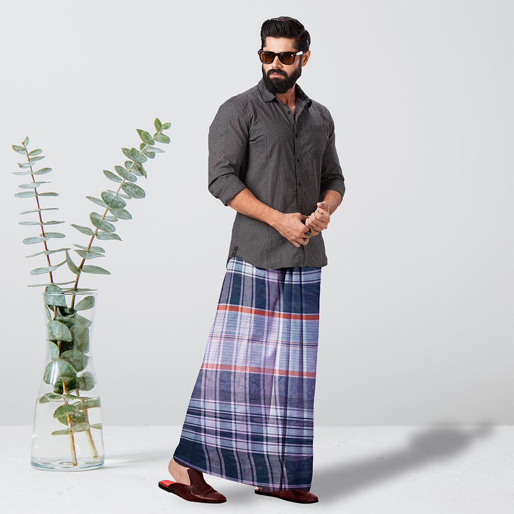 Cotton Lungi for Men - Multicolor - LMS03