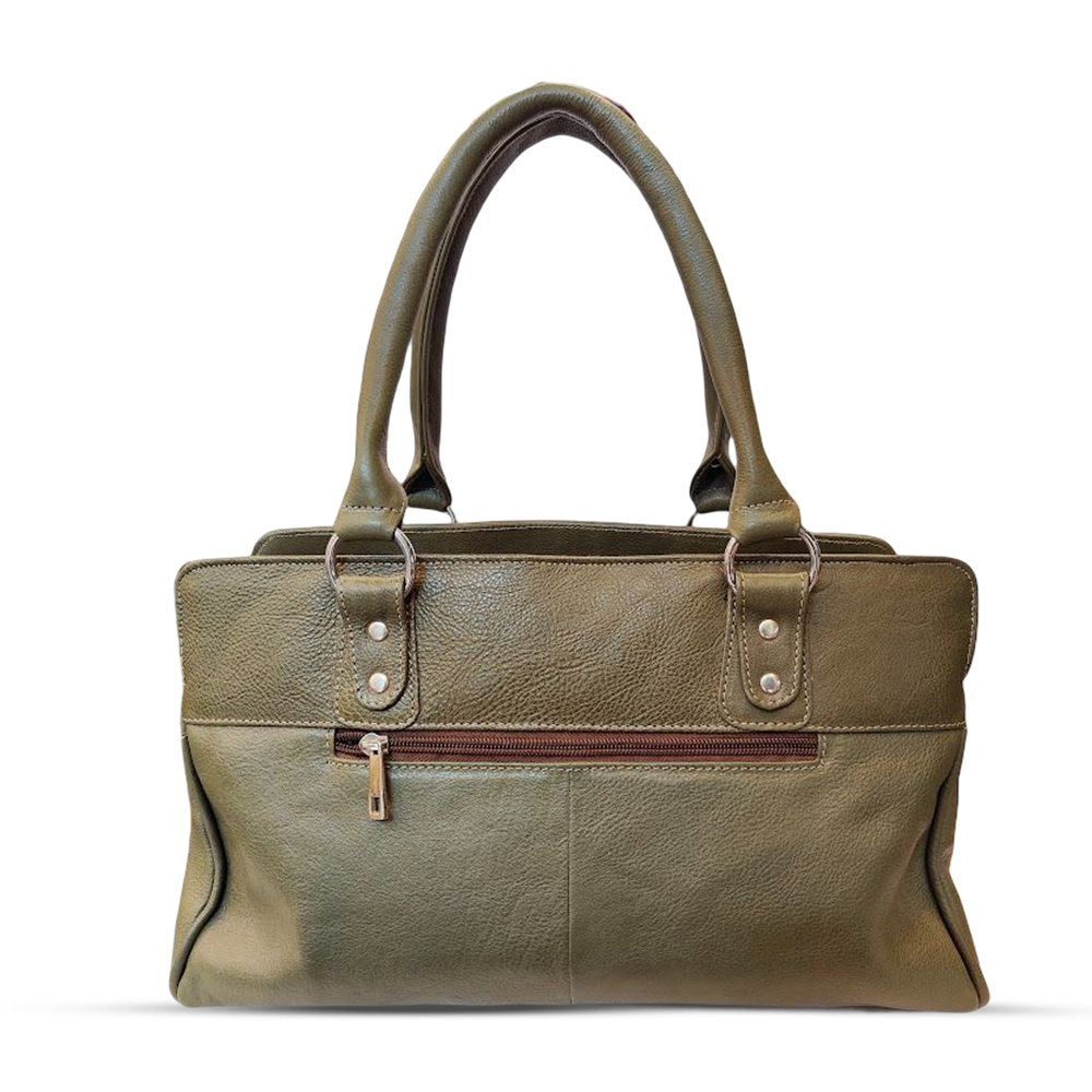 Reno Leather Hand Bag For Women - Taupe - 103