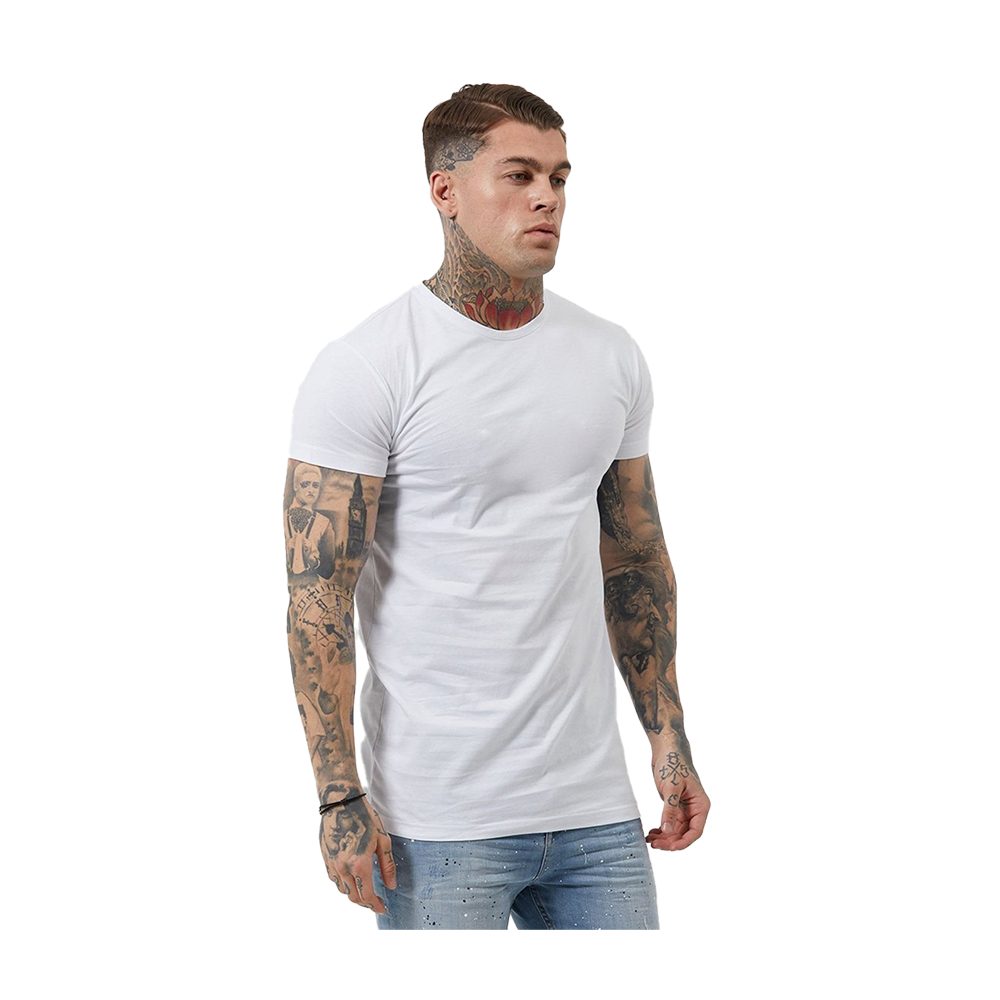 Cotton Half Sleeve T-Shirt For Men - TSHIRT1-03 - White