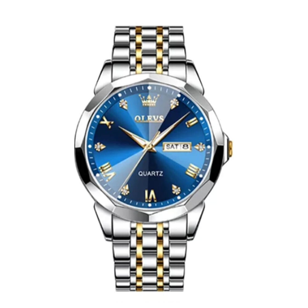 OLEVS 9941 Stainless Steel Exclusive Watch For Men - Blue