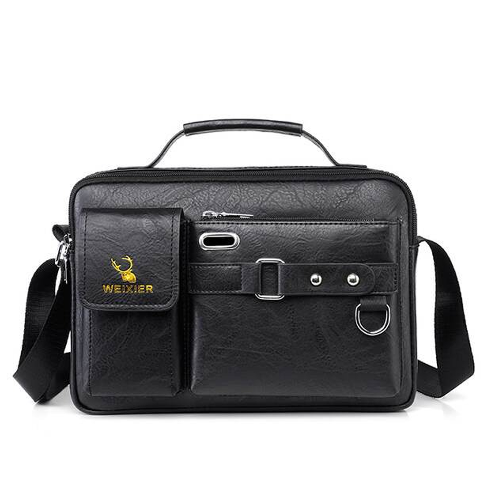 Nylon Shoulder Bag for Men - Black - 657