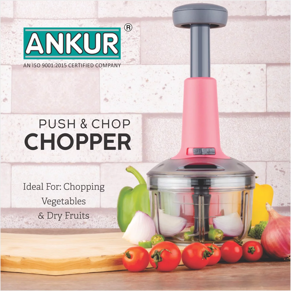 Multicolor Manual Push Chopper, For Home