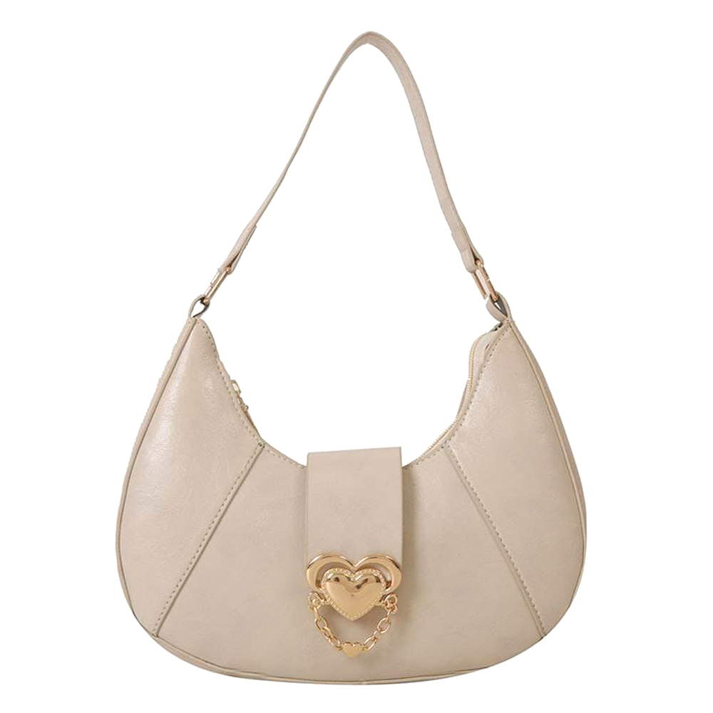 Artificial Leather Thai Stylish Hand Bag For Women - White - P292 C