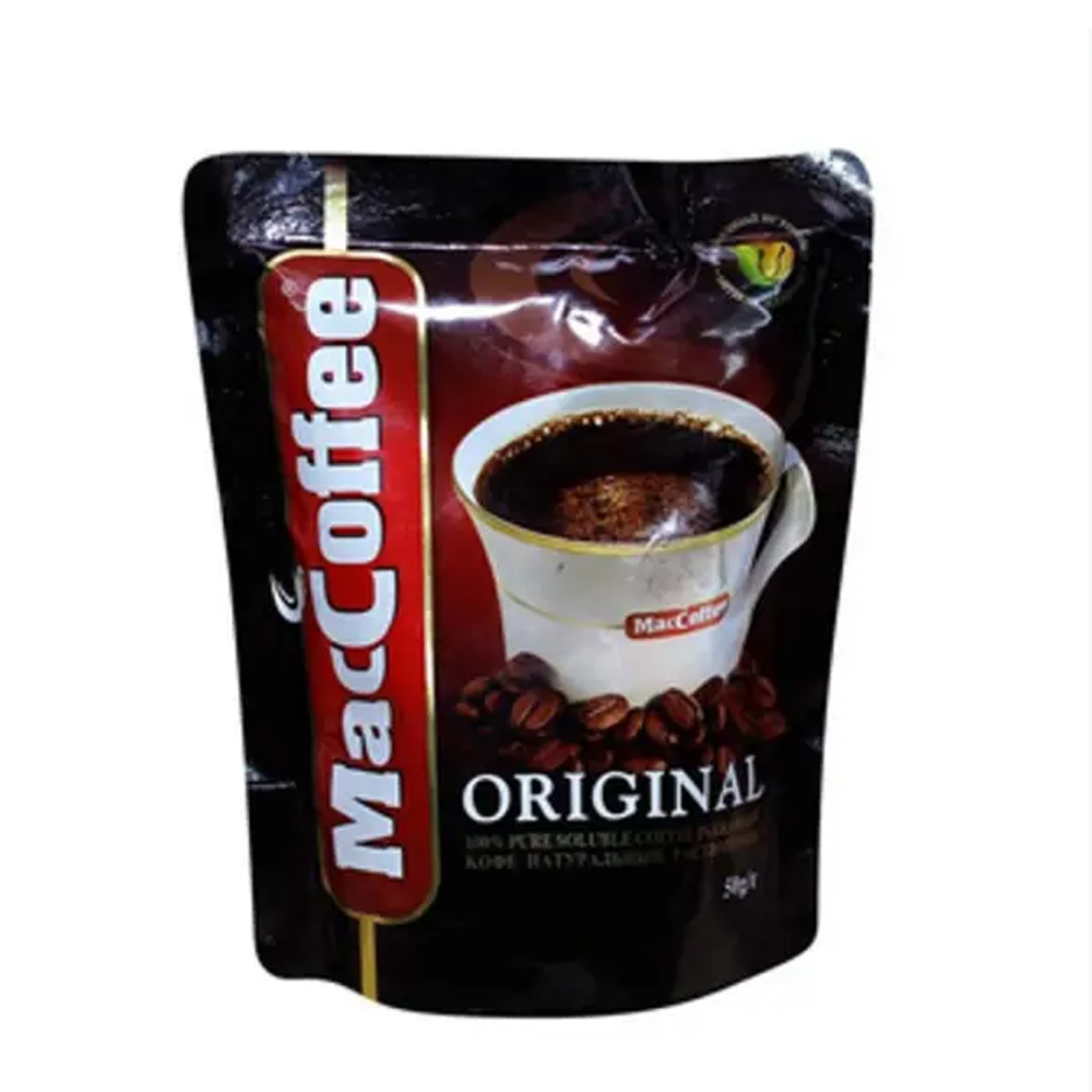 MacCoffee Original Pure Soluble Coffee Pouch Pack - 50gm