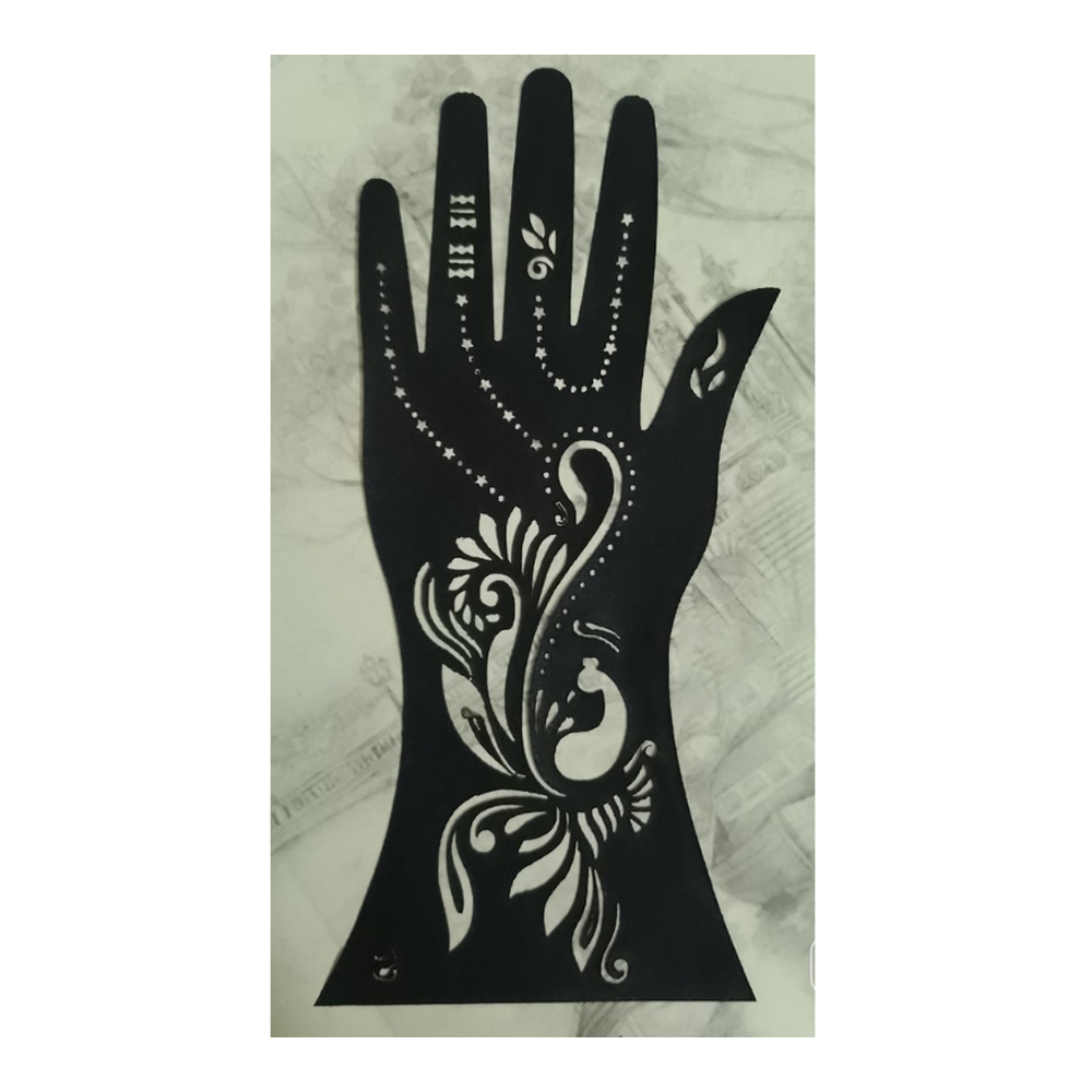 Mehedi Henna Hand Stencil Sticker For Women