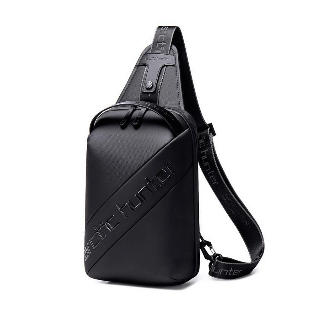 Arctic Hunter Polyester Casual Chest Bag for Men - Black