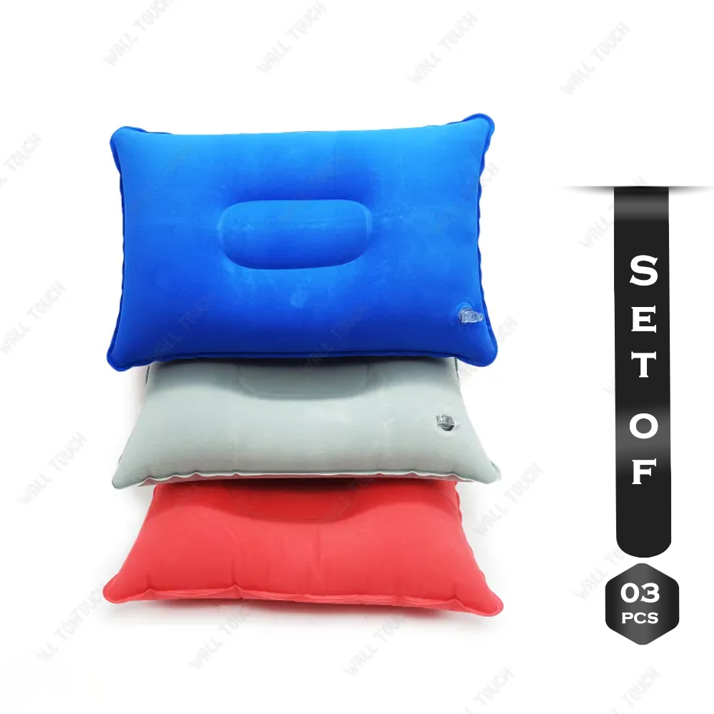 Set Of 3 Pcs PVC Traveling Pillow