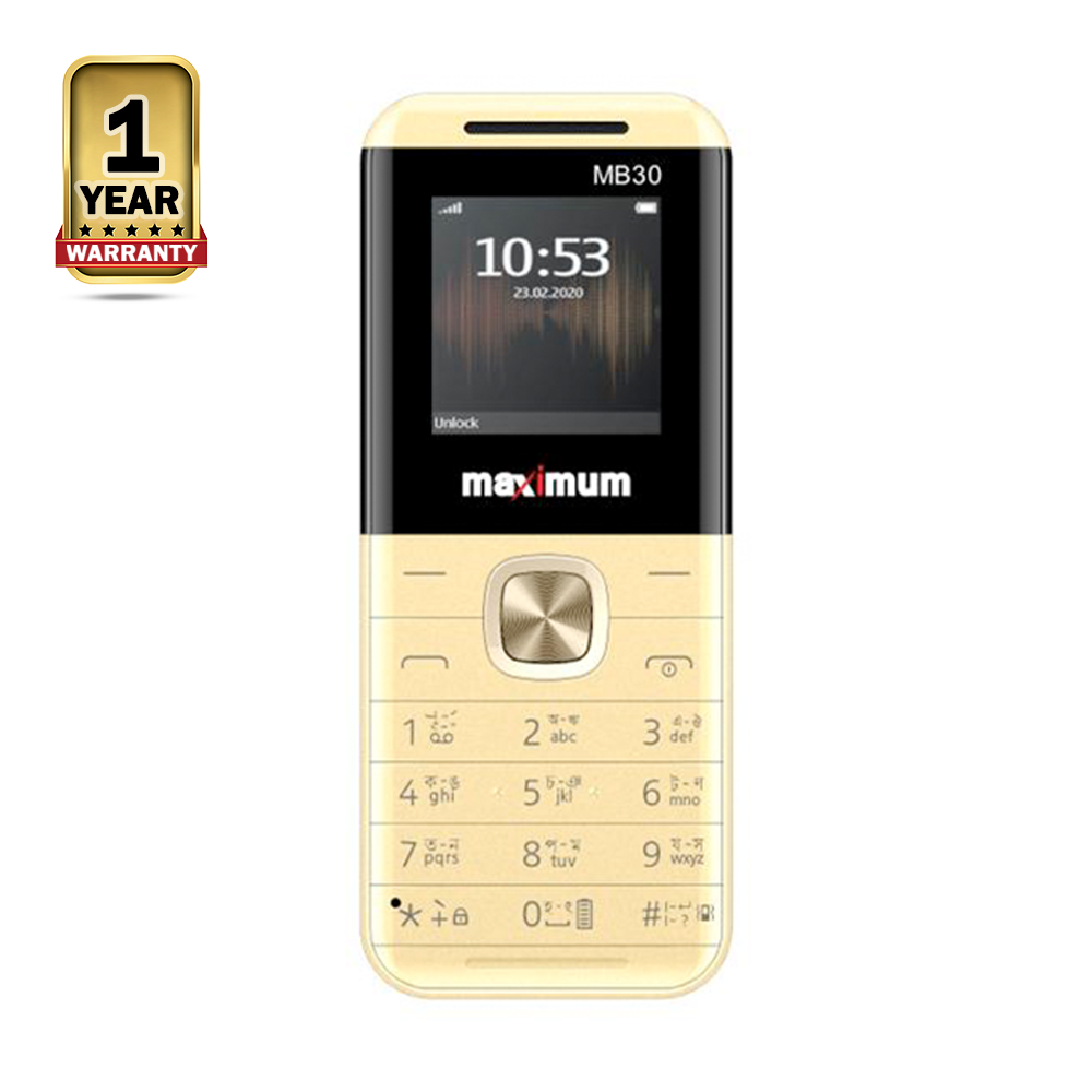 Maximum MB30 Feature Phone - 1.44 Inch - Golden