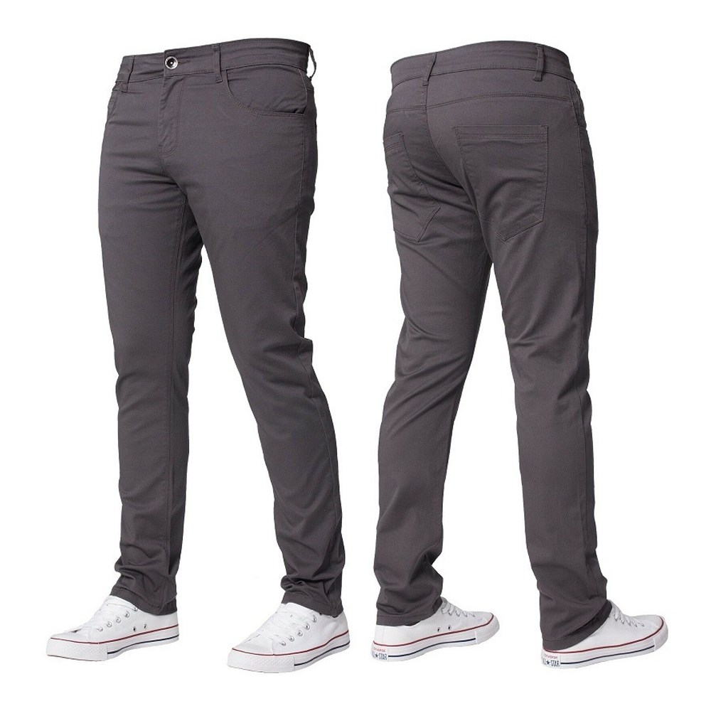 Twill Cotton Pant For Men - Grey - 03