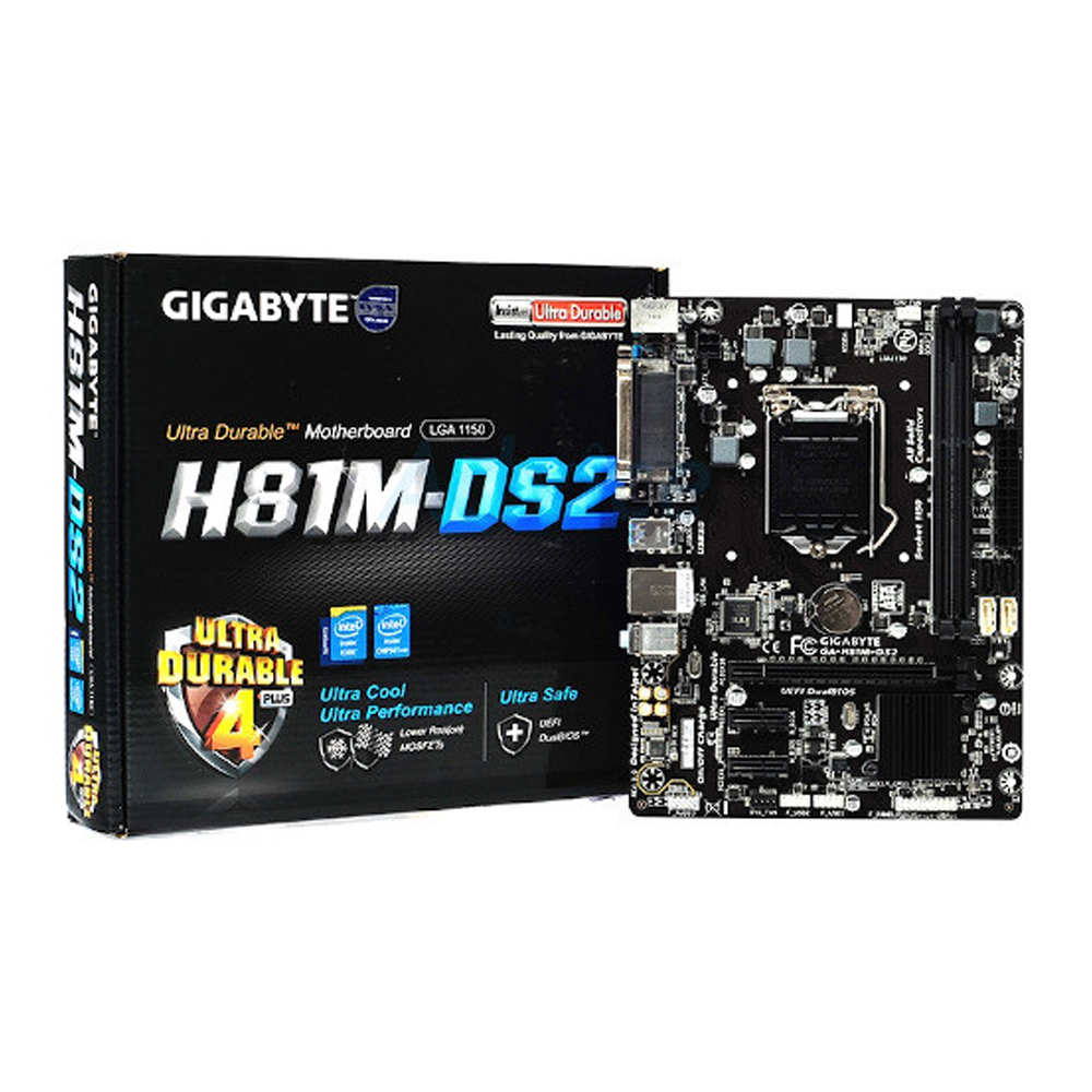 Gigabyte H81M-DS2 Intel H81 Chipset CPU Motherboard (Recondition)