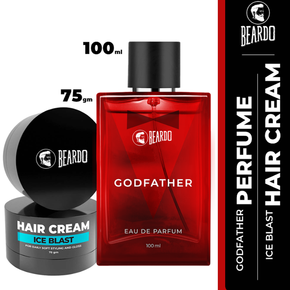 Combo Of Beardo Ice Blast Hair Cream - 75gm With GodFather Perfume - 100ml - EMB146