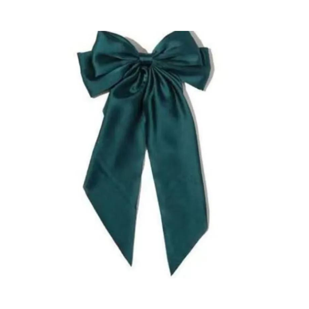 Large Bow Chiffon Hairpin For Women - Green