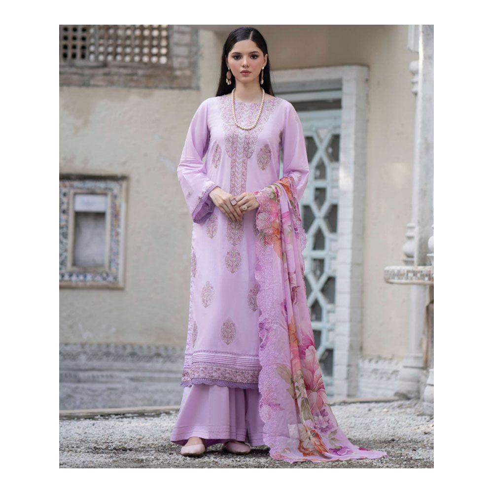 Embroidered Salwar Kameez  for Women - Pink - HP-3PP-303 (1 Pc Ring Free)