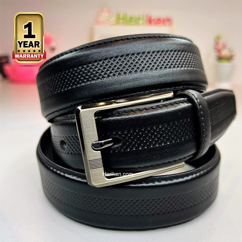 Williampolo Lather Automatic Classic Belt for Men - Black - 18168P